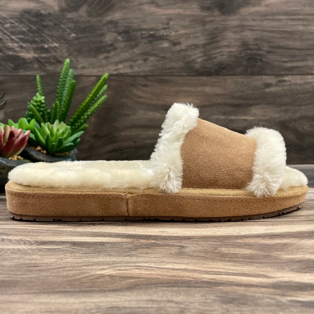 ❌SOLD❌NIB Minnetonka Sunflower Faux Fur Suede Slipper - Picture 6 of 12